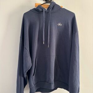 ALO navy accolade hoodie size large